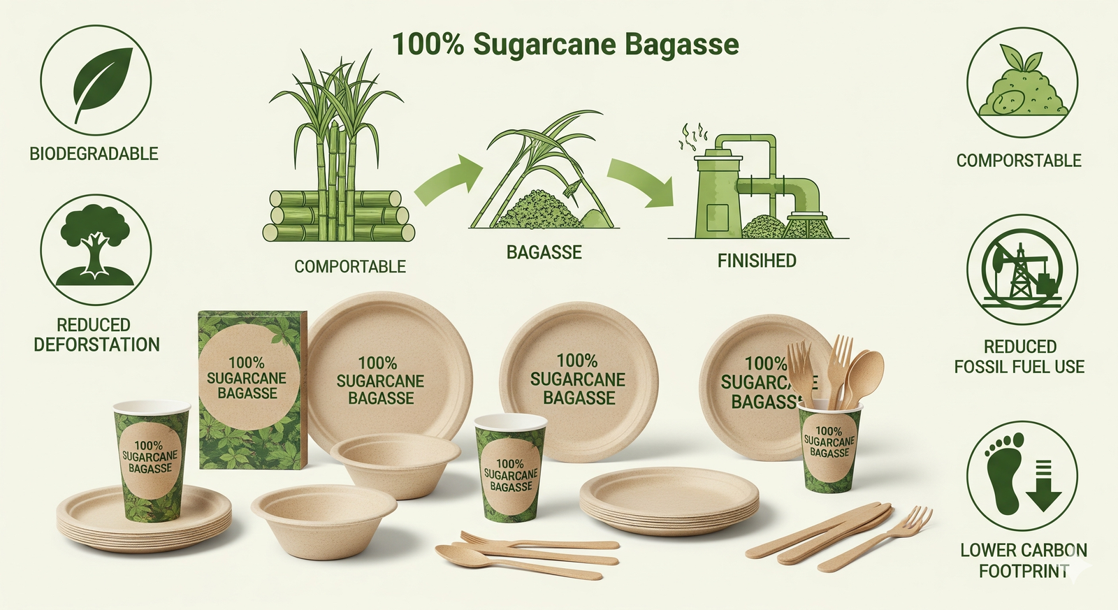 Sugarcane Bagasse Products